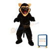 Roaring Leopard With Light Brown Eyebrow Mascot Costume