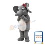 Introverted Grey Elephant Mascot Costume