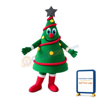 Christmas Tree With Lantern Mascot Costume