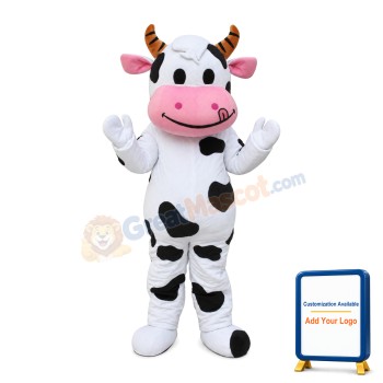 Naughty Cow With Tongue Out Mascot Costume