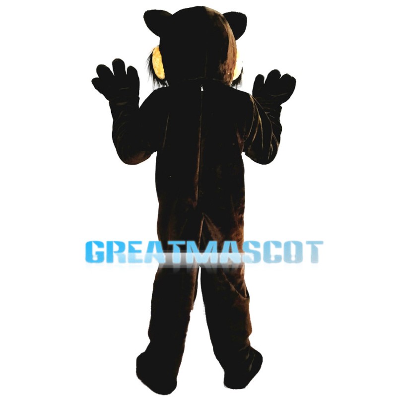 Roaring Leopard With Light Brown Eyebrow Mascot Costume