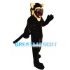 Roaring Leopard With Light Brown Eyebrow Mascot Costume