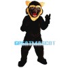 Roaring Leopard With Light Brown Eyebrow Mascot Costume