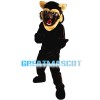 Roaring Leopard With Light Brown Eyebrow Mascot Costume