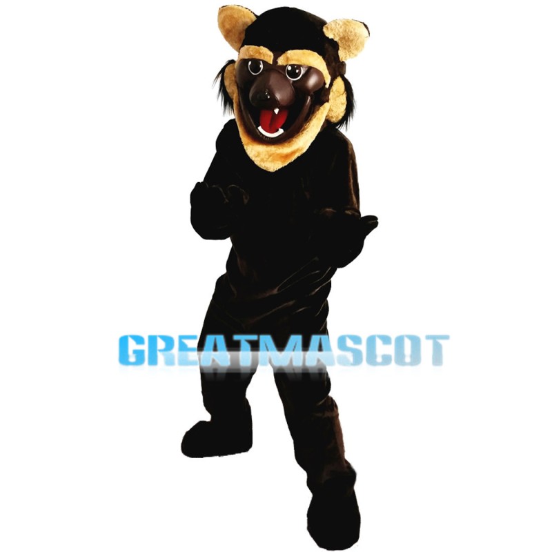 Roaring Leopard With Light Brown Eyebrow Mascot Costume
