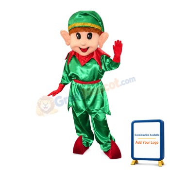 Green Martial Arts Performer Mascot Costume