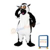 Black & White Cattle With Orange Eyes Mascot Costume