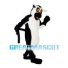 Black & White Cattle With Orange Eyes Mascot Costume