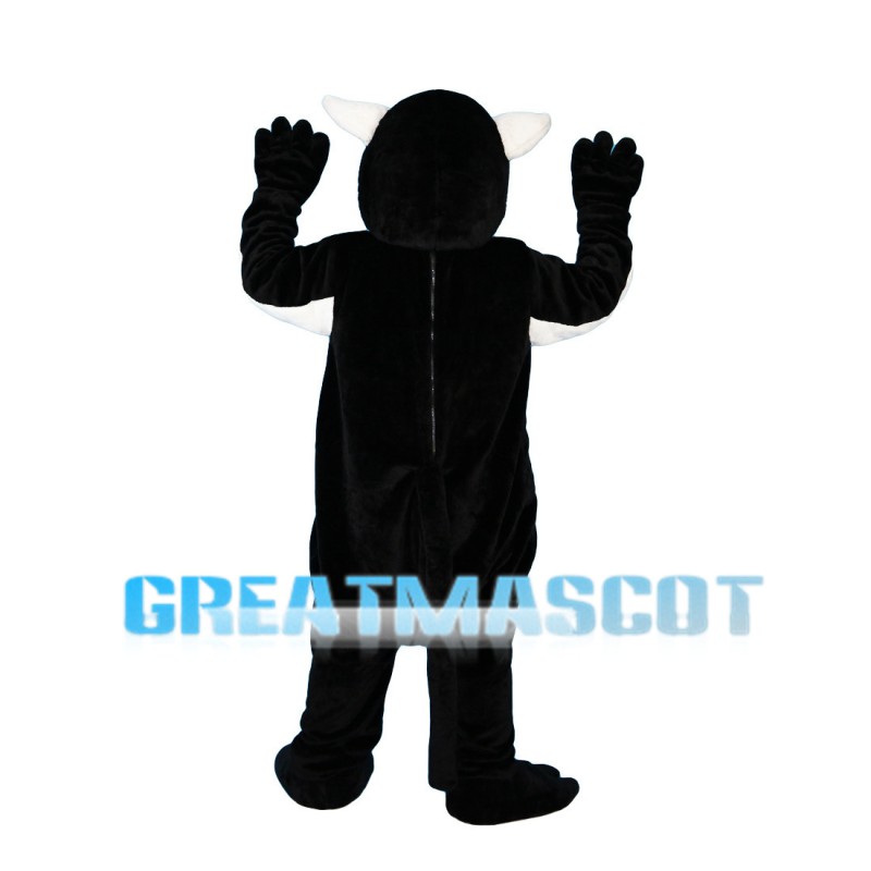 Black & White Cattle With Orange Eyes Mascot Costume
