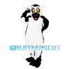 Black & White Cattle With Orange Eyes Mascot Costume