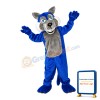 Blue & Grey Wild Wolf Mascot Costume