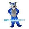 Blue & Grey Wild Wolf Mascot Costume