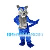 Blue & Grey Wild Wolf Mascot Costume