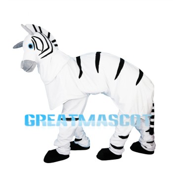 Realistic Adult Zebra Mascot Costume