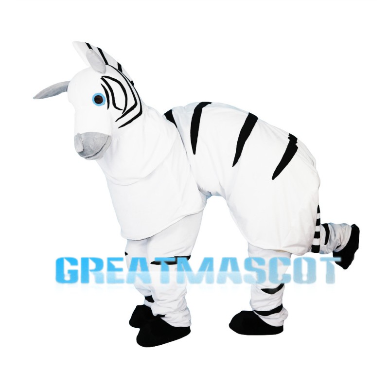 Realistic Adult Zebra Mascot Costume