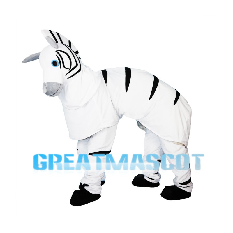 Realistic Adult Zebra Mascot Costume