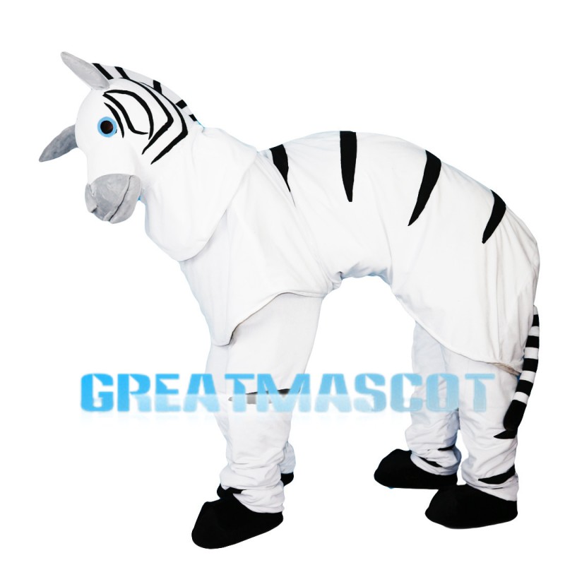 Realistic Adult Zebra Mascot Costume