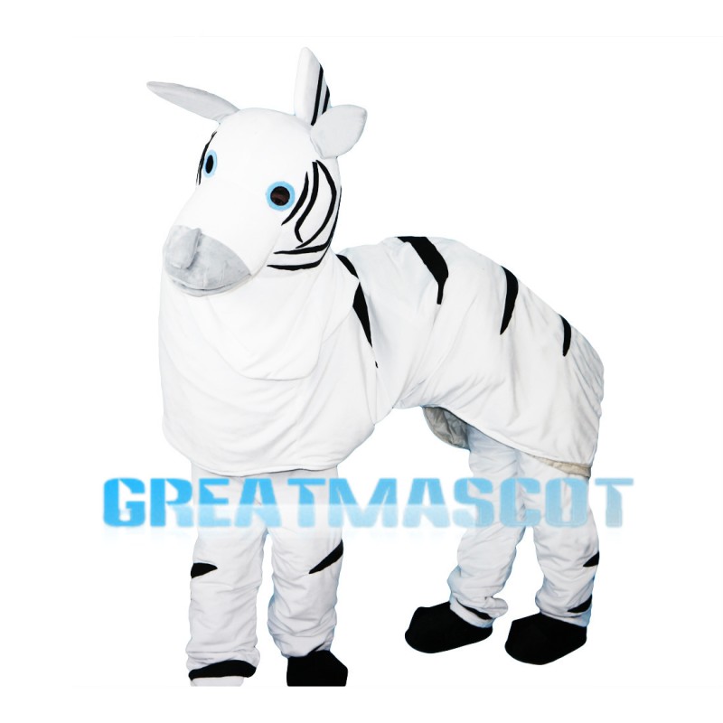 Realistic Adult Zebra Mascot Costume