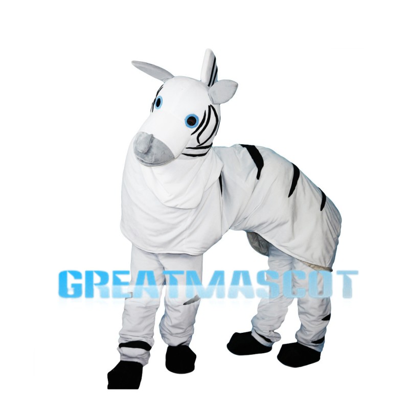 Realistic Adult Zebra Mascot Costume