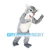 Docile Gray & White Tiger Mascot Costume