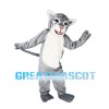 Docile Gray & White Tiger Mascot Costume