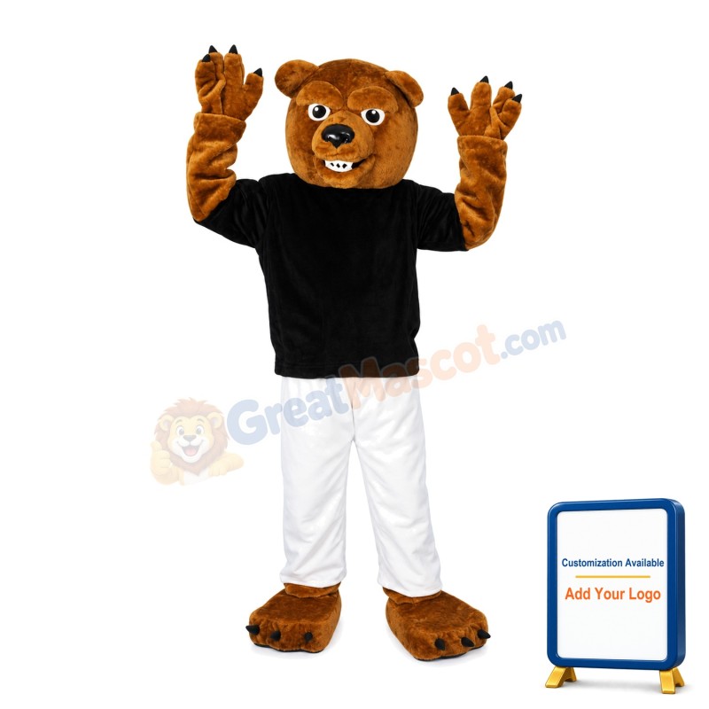 Wild Brown Bear With Set Mascot Costume