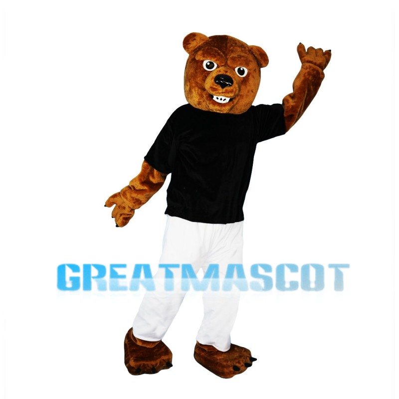 Wild Brown Bear With Set Mascot Costume