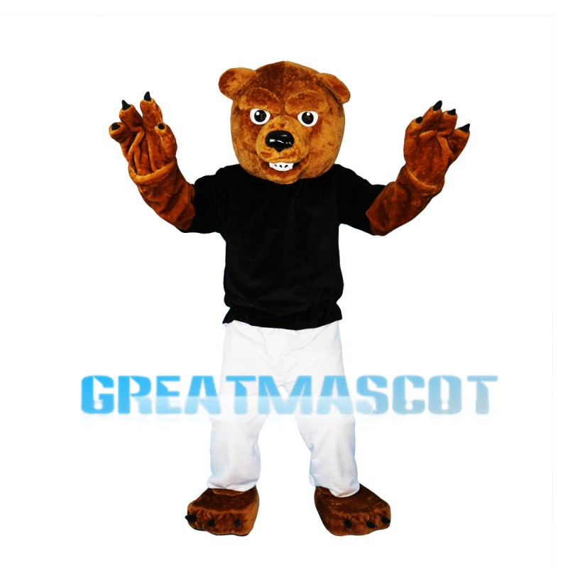 Wild Brown Bear With Set Mascot Costume