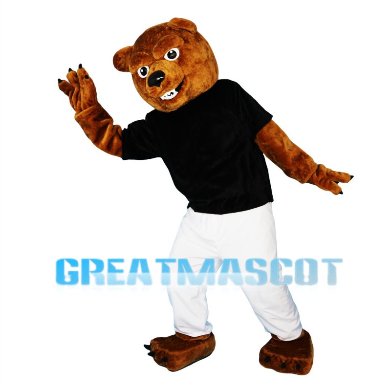 Wild Brown Bear With Set Mascot Costume