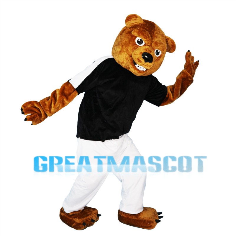 Wild Brown Bear With Set Mascot Costume