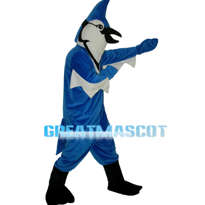 Adult Pointed Blue Bird Mascot Costume