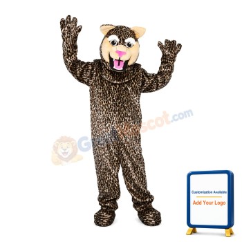 Agile Leopard With Pink Nose Mascot Costume