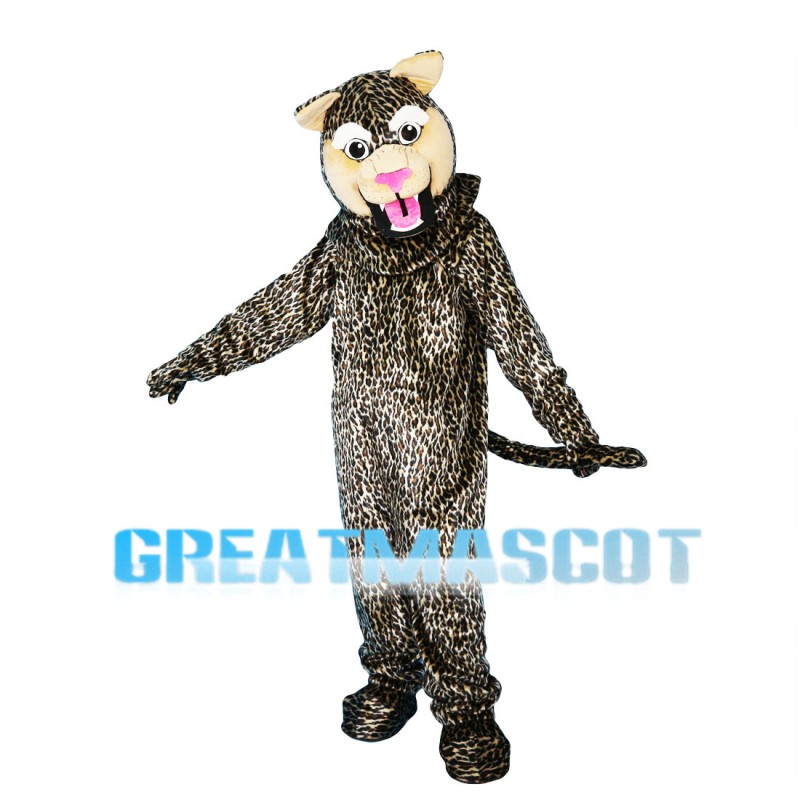 Agile Leopard With Pink Nose Mascot Costume