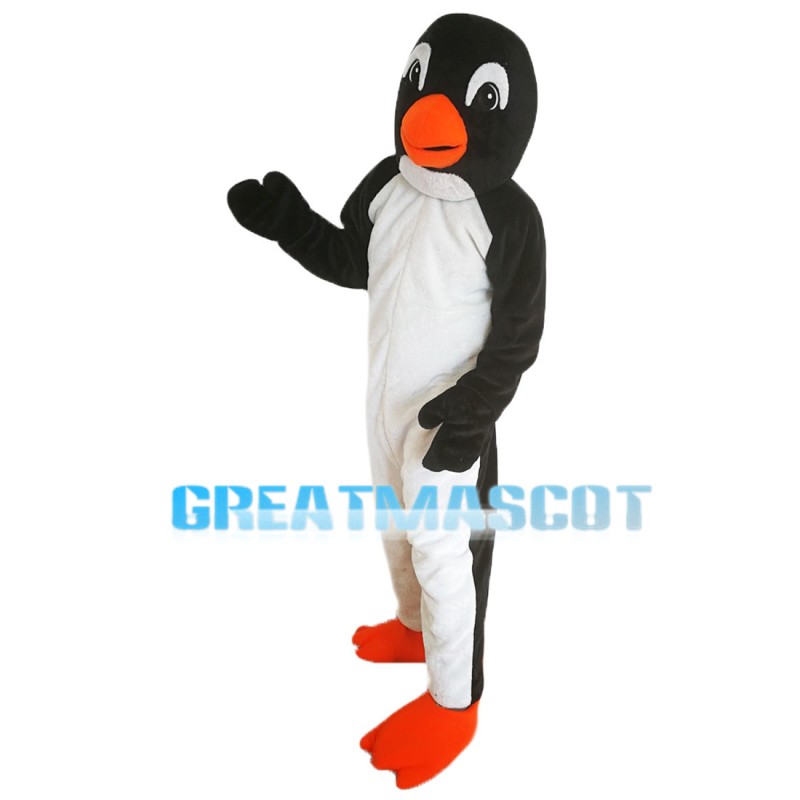 Slim Tall Adult Penguin Mascot Costume