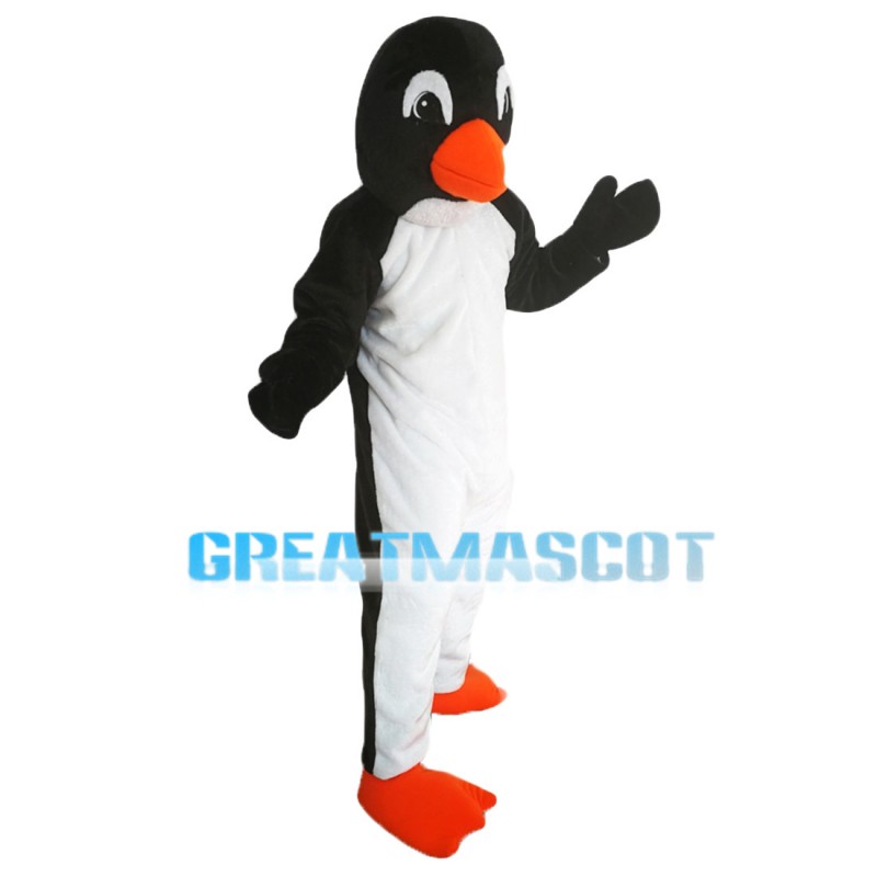 Slim Tall Adult Penguin Mascot Costume