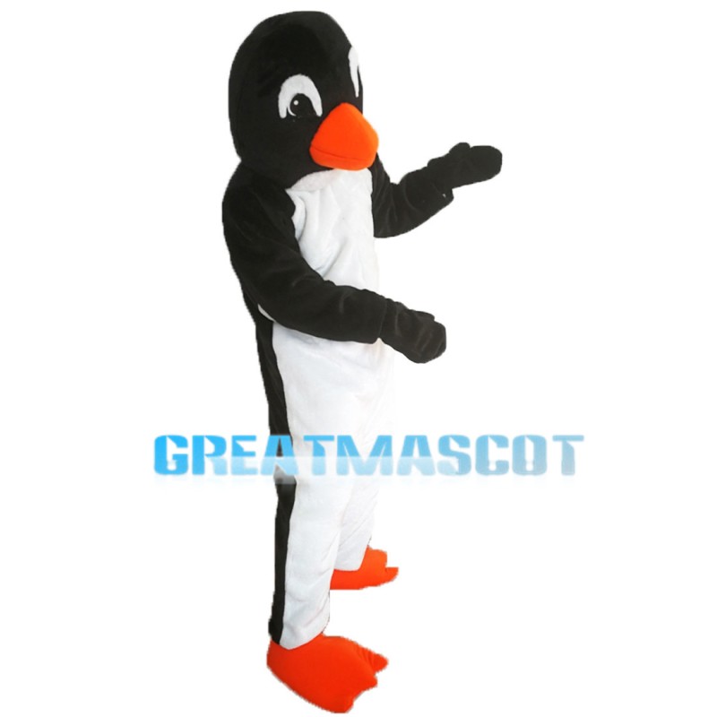 Slim Tall Adult Penguin Mascot Costume