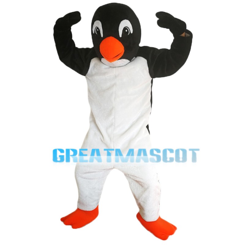 Slim Tall Adult Penguin Mascot Costume