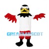 Unpleasant Eagle With Red Wings Mascot Costume