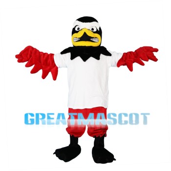 Unpleasant Eagle With Red Wings Mascot Costume
