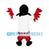 Unpleasant Eagle With Red Wings Mascot Costume