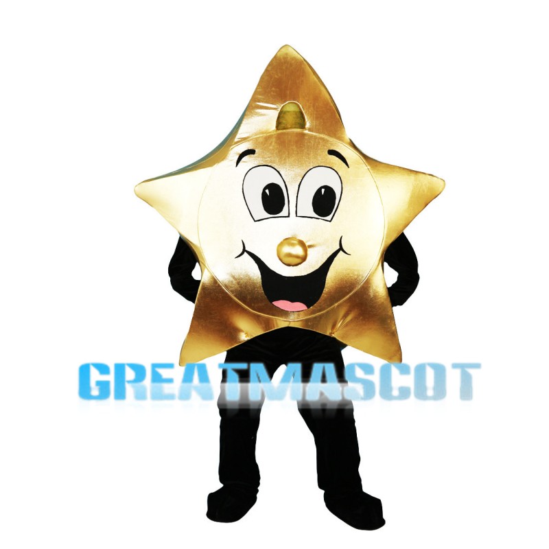 Cartoon Golden Pentagram Mascot Costume