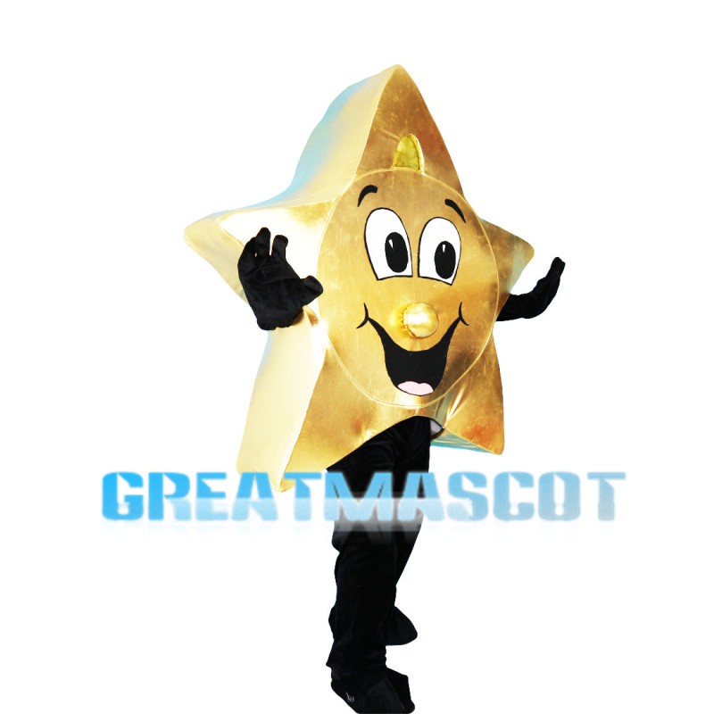 Cartoon Golden Pentagram Mascot Costume