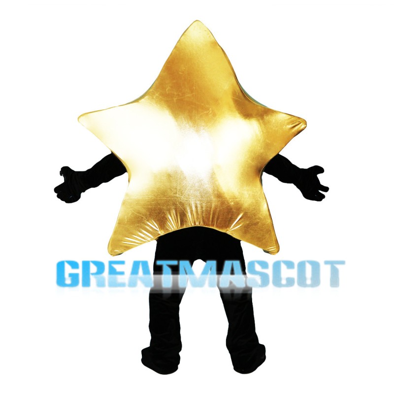 Cartoon Golden Pentagram Mascot Costume