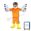 Athlete Eagle In Orange Set Mascot Costume