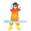 Athlete Eagle In Orange Set Mascot Costume