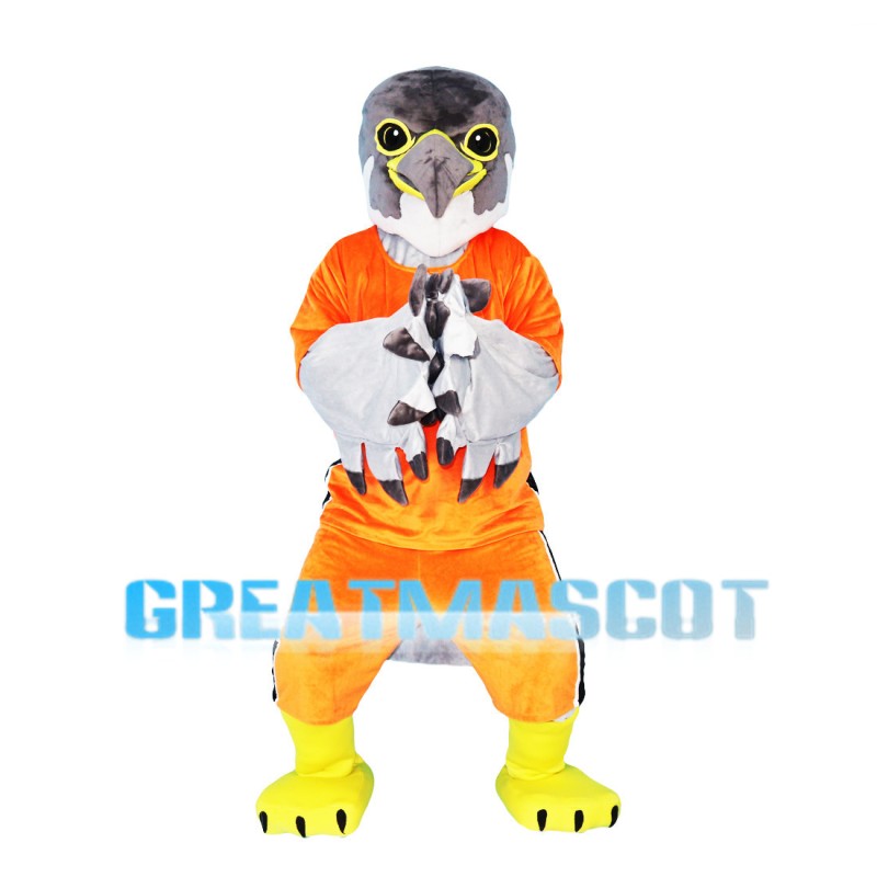 Athlete Eagle In Orange Set Mascot Costume