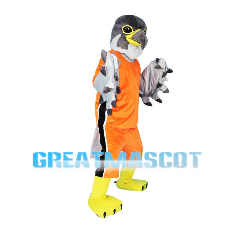 Athlete Eagle In Orange Set Mascot Costume
