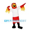 Square Head Red Eagle Mascot Costume