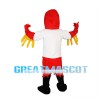 Square Head Red Eagle Mascot Costume