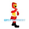 Square Head Red Eagle Mascot Costume